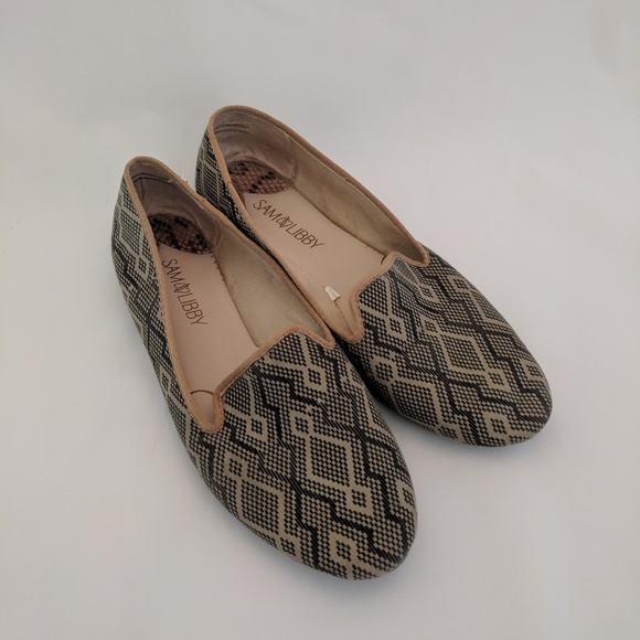 Sam & Libby Shoes - Sam & Libby 9 smoking slippers flat fabric loafers